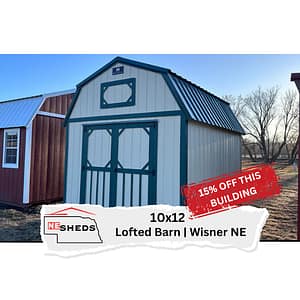 Exterior view of small barn-style shed