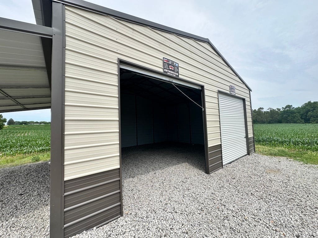 42x25x12'/10' Steel Garage with Carport - Yutan, NE - Image 9