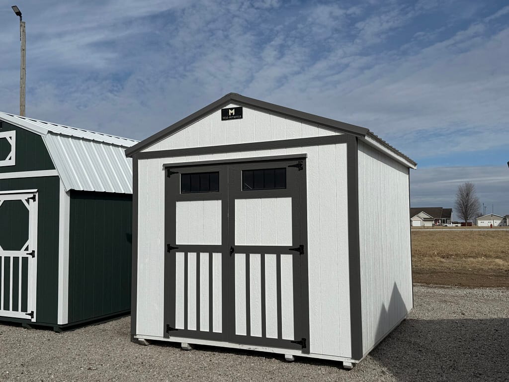 10x12 Lofted Utility Shed – 8ft sidewalls, extra-tall door, Hampton, NE
