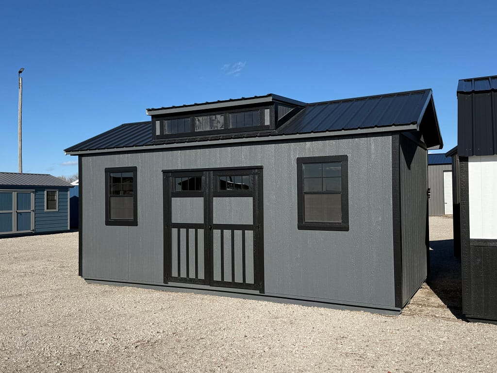 10x20 Villa – dormer-style storage building, Hampton, NE