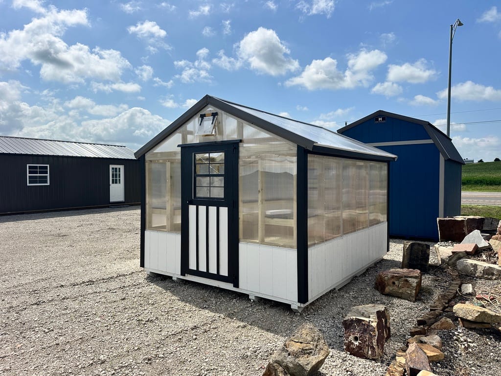 10x12 Greenhouse – white and black double-wall polycarbonate panels, Yutan, NE