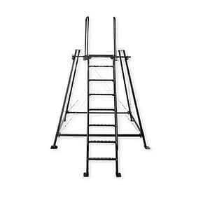 Product image of hunting stand without the hunting blind mounted.